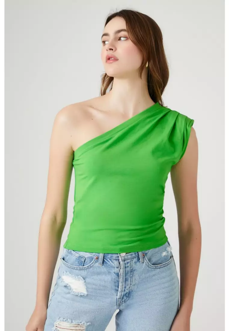 Buy FOREVER 21 Ruched One Shoulder Top 2024 Online ZALORA