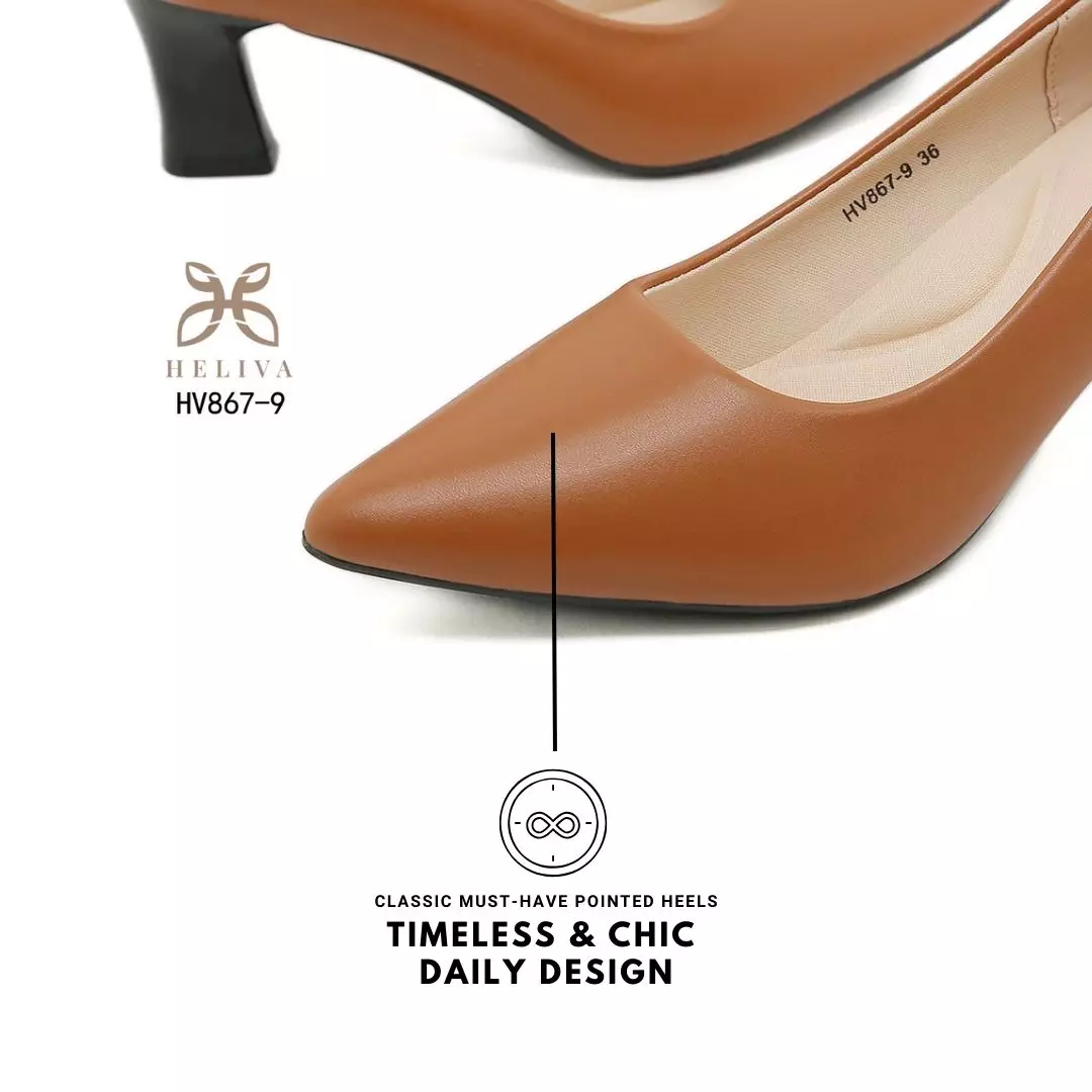 Heliva Miora Minimalist Matte Pointed Toe Heels 5.5cm HV867-9