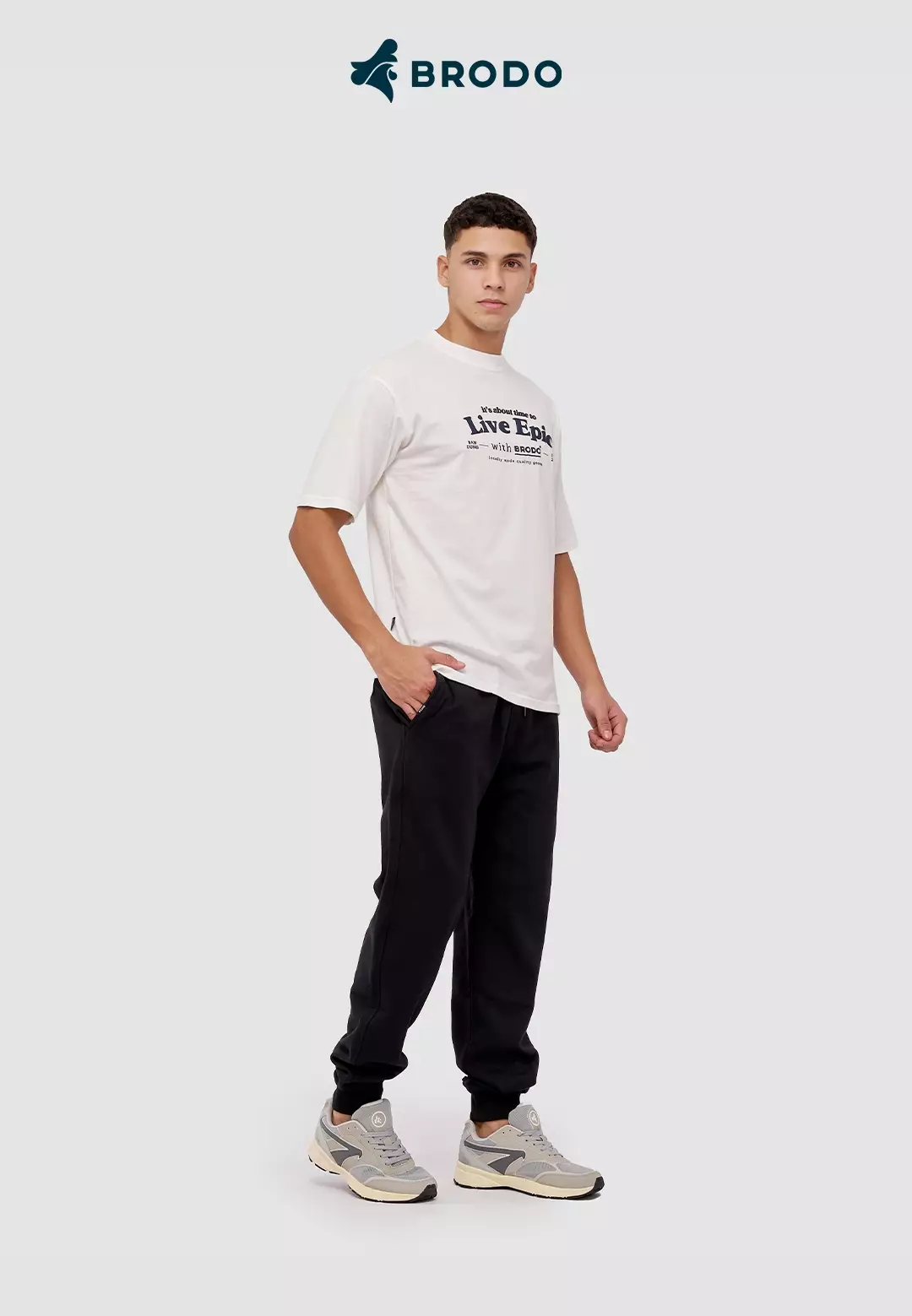 BRODO - Time to Live Tees Off White