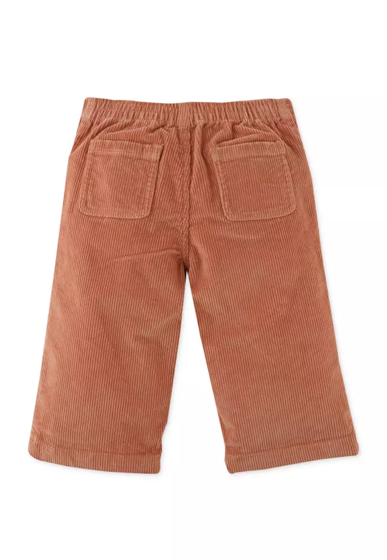 Baby Girls Cord Pull On Pants With Pockets