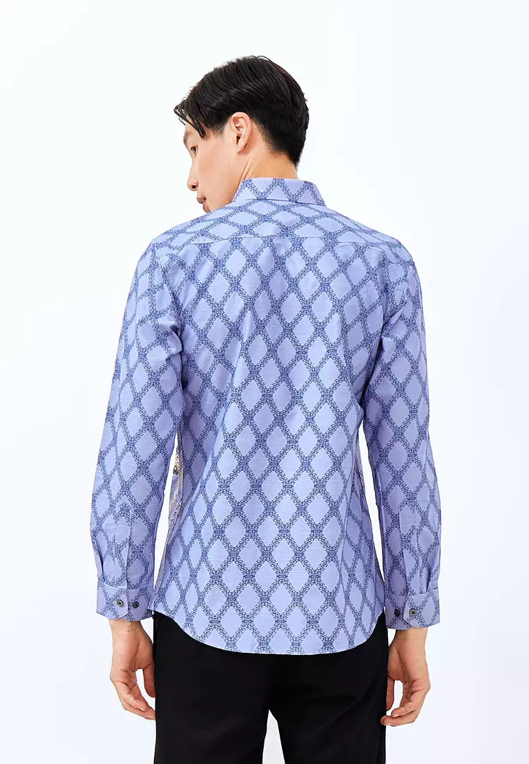 Jual Odza Classic Odza Classic Kemeja Batik Slimfit Modern Pria Lengan Panjang Aloga Original