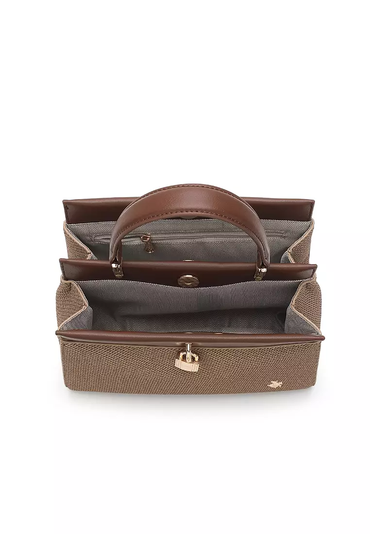 Women's Top Handle Bag / Sling Bag / Crossbody Bag / Shoulder Bag (Tas Tangan Wanita / Tas Selempang Wanita / Tas Bahu Wanita) - Cokelat