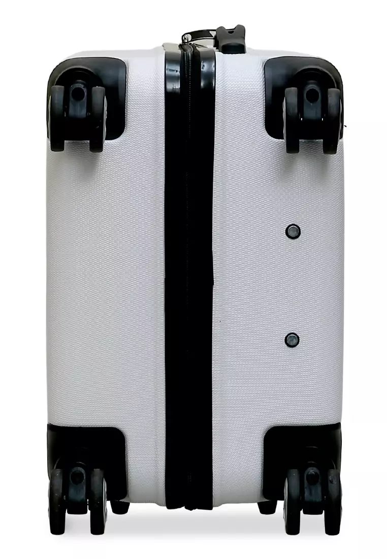 Isvara Tas Koper Hardcase One Set Unisex Large Compartment Suitcase Code Lock System Material ABS+PVC Coated ORIGINAL - White