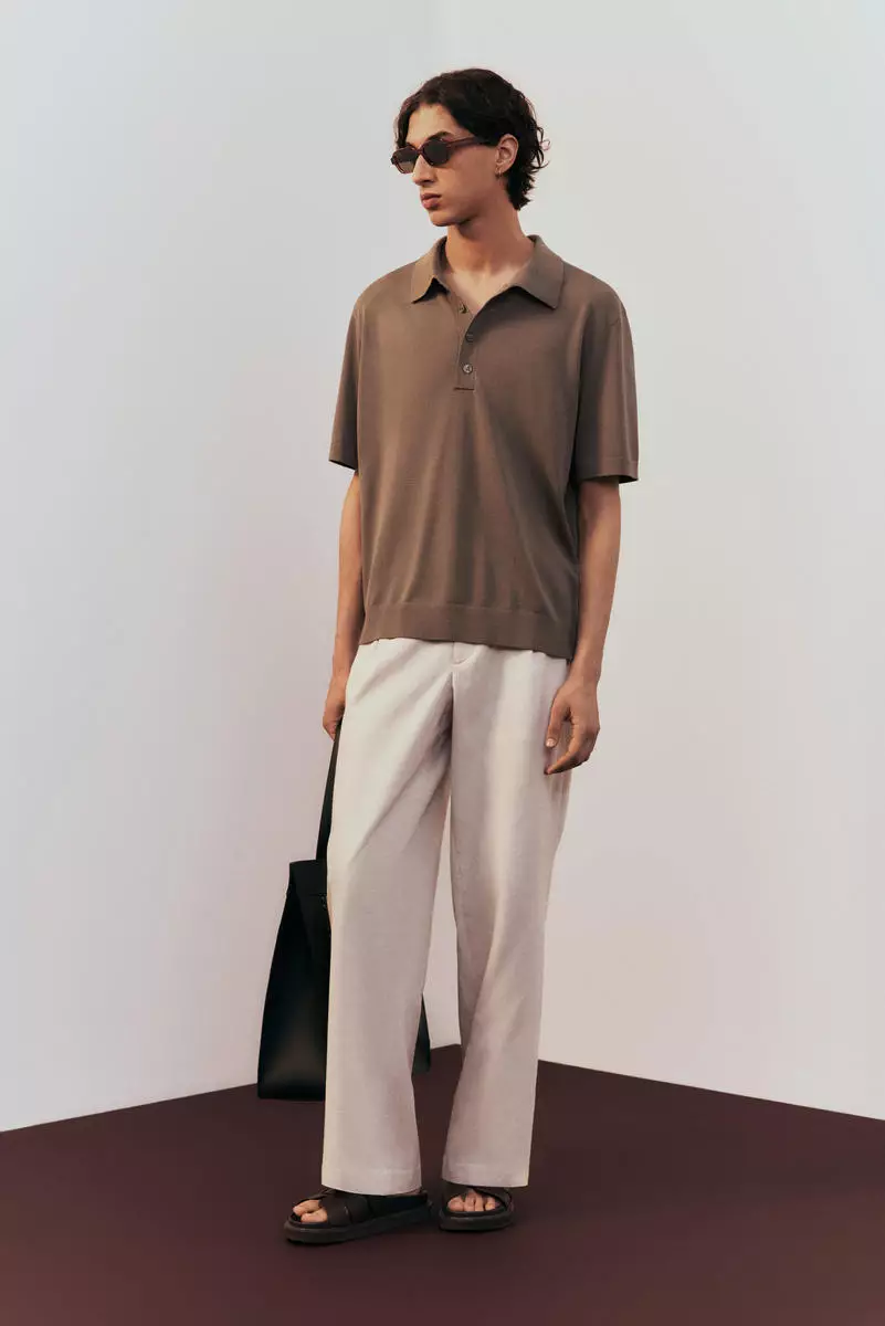 Regular Fit Fine-knit polo shirt