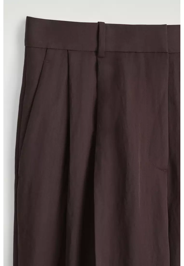 RELAXED FLUID WIDE-LEG TROUSERS