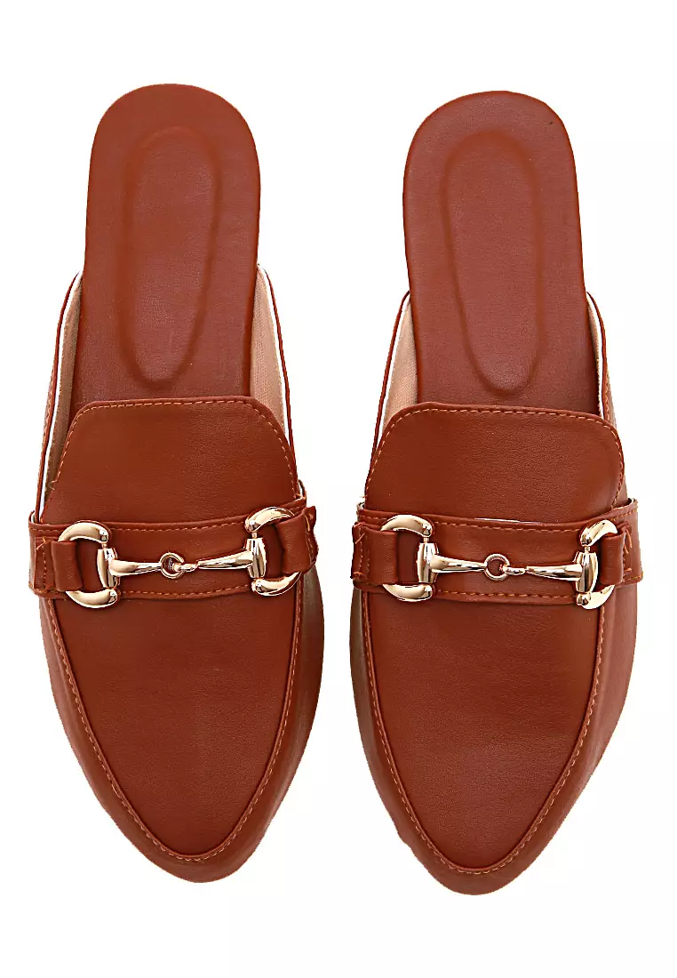 Itari Heels Slop Design Classic Sepatu Hak Wanita Quality Premium - Mocca