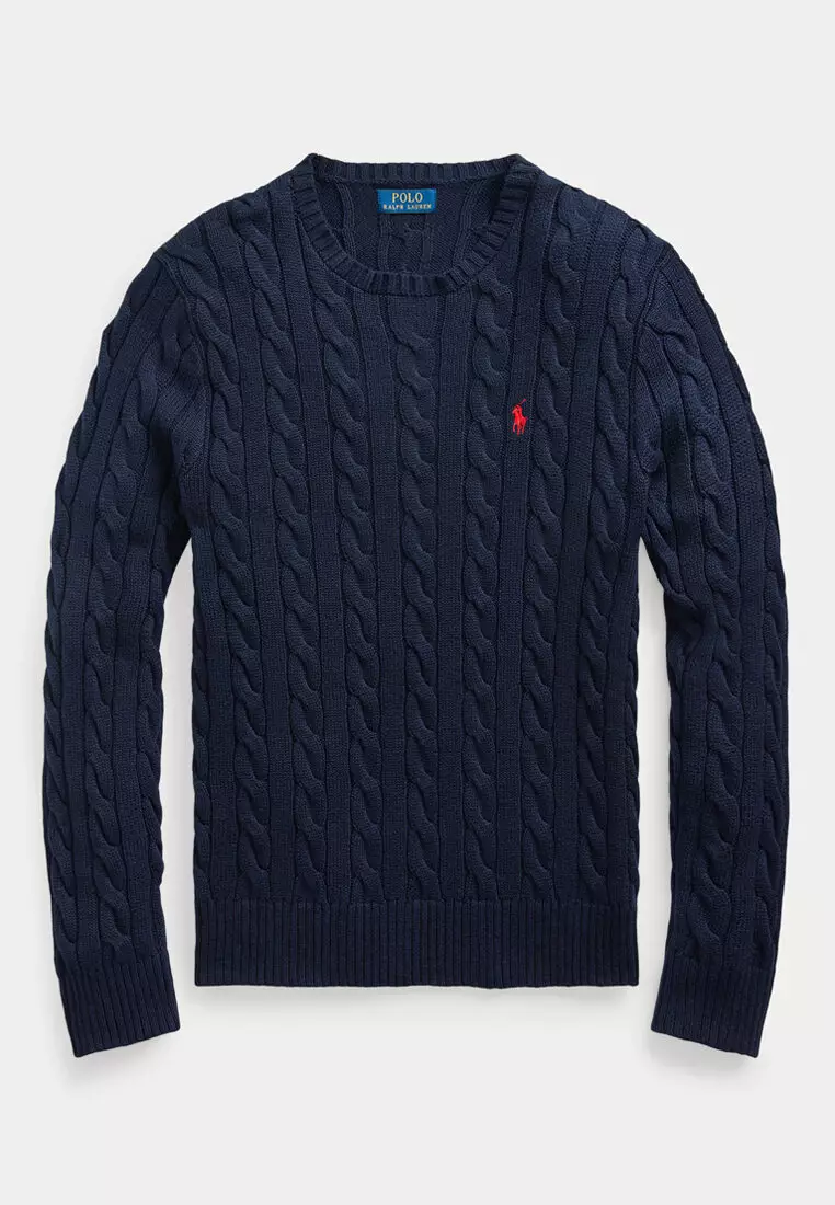 Cable-Knit Cotton Sweater