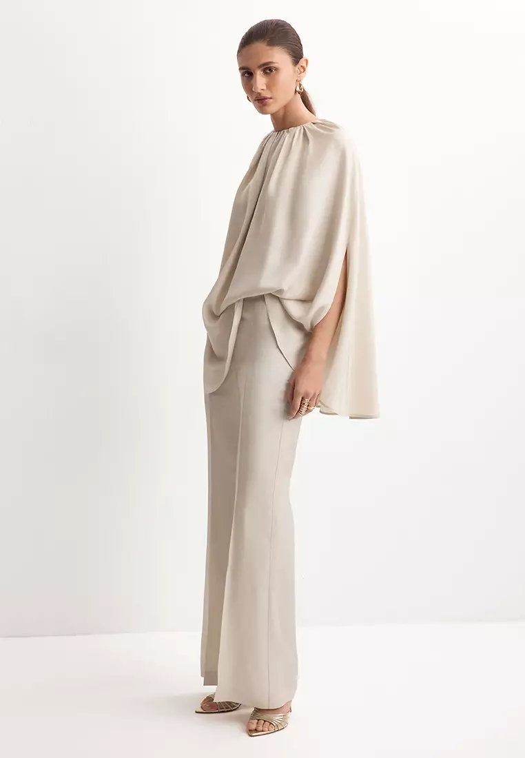 High-Waist Straight Trousers