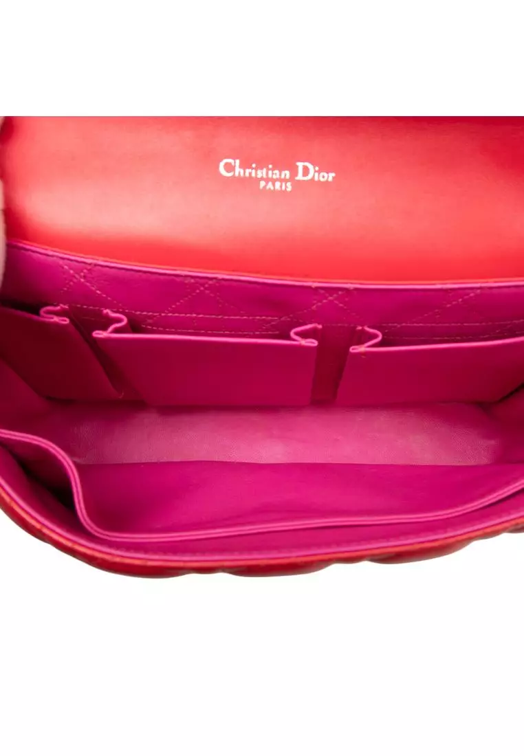 Pre-Loved Dior Medium Lambskin Cannage Miss Dior Flap