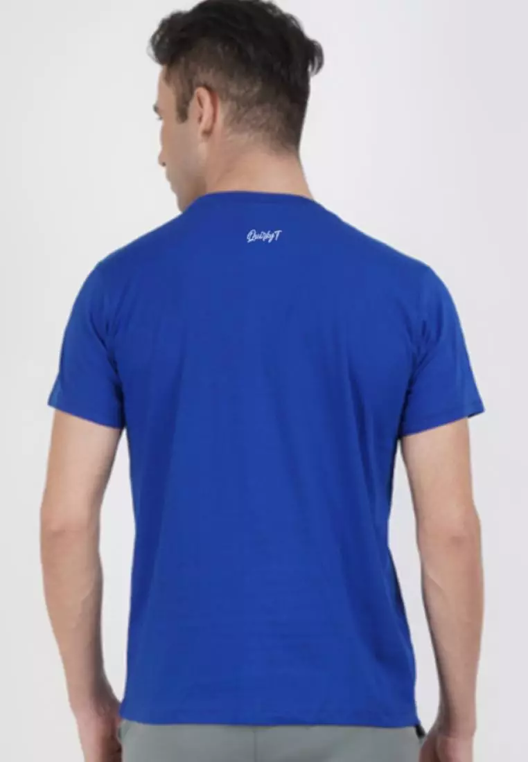 Seahorse Graphic Royal Blue Cotton Short Sleeve Regular Fit Tee