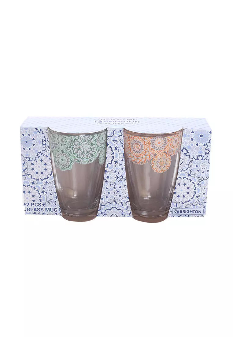 Gelas Brighton Glass Mug Set isi 2 pcs