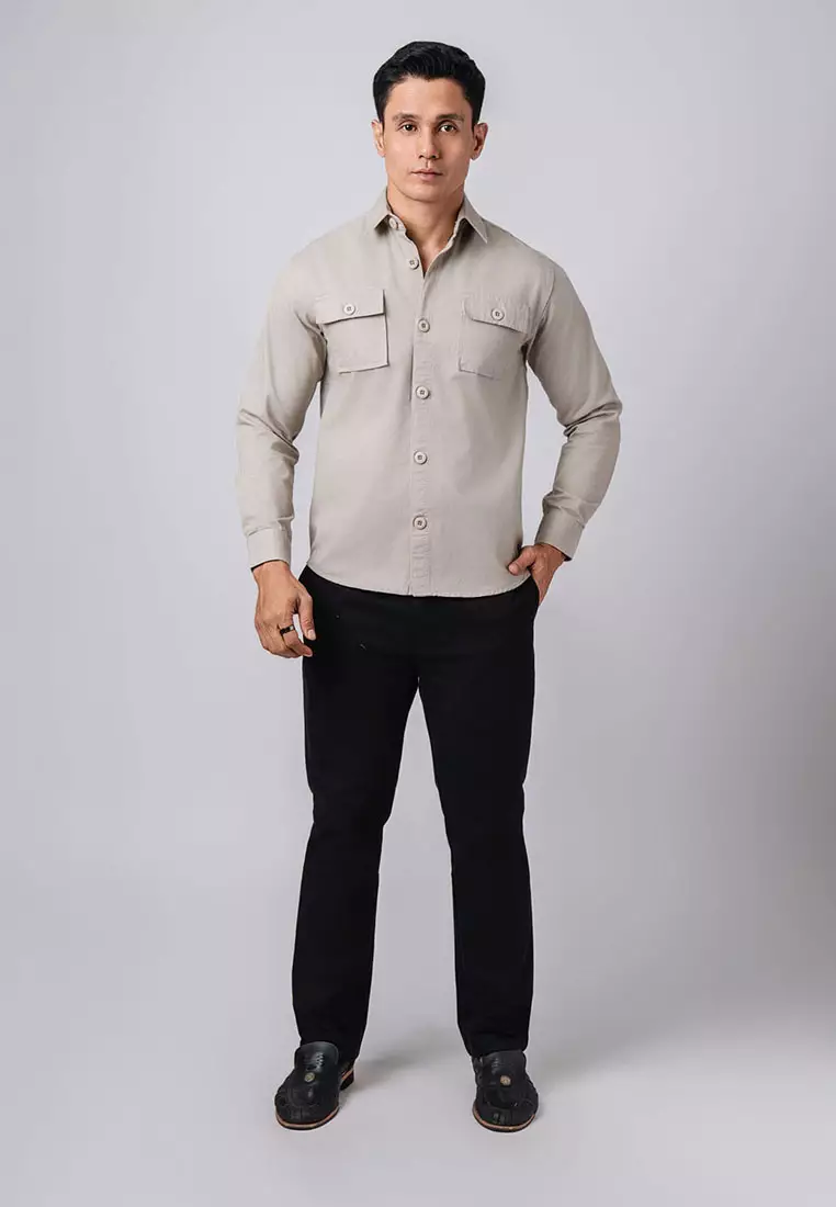 Jacket Shacket Workwear Shirt Light Beige