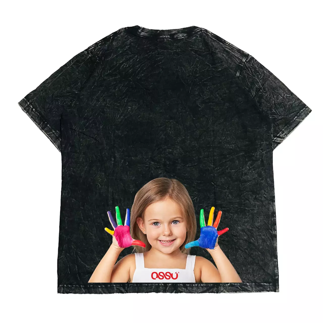 Ossu Peek A Boo Printed Washed Tshirt