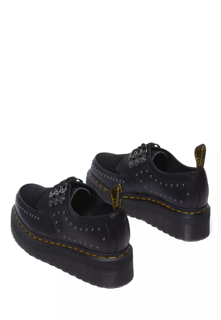 Ramsey Black 3-eye Leather Platform Creepers Women