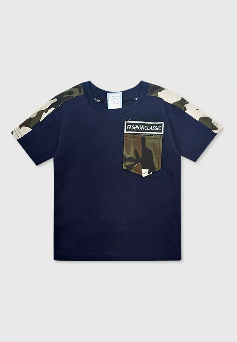 Wakakids Baju Bayi Anak Laki Laki Usi 6 Bulan Hingga 12 Bulan Setelan Celana Army Motif Fashion Classic 3036 Navy