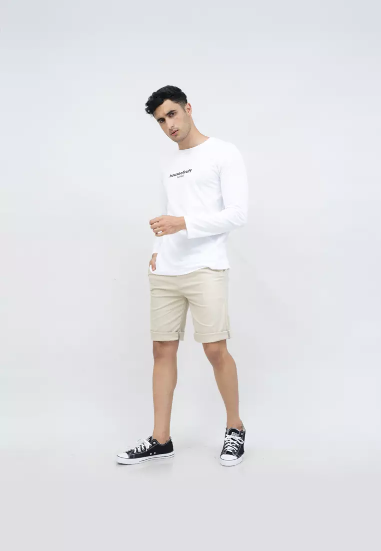 Kaos cotton combed lengan panjang pria unisex houseofcuff Japan Ancien