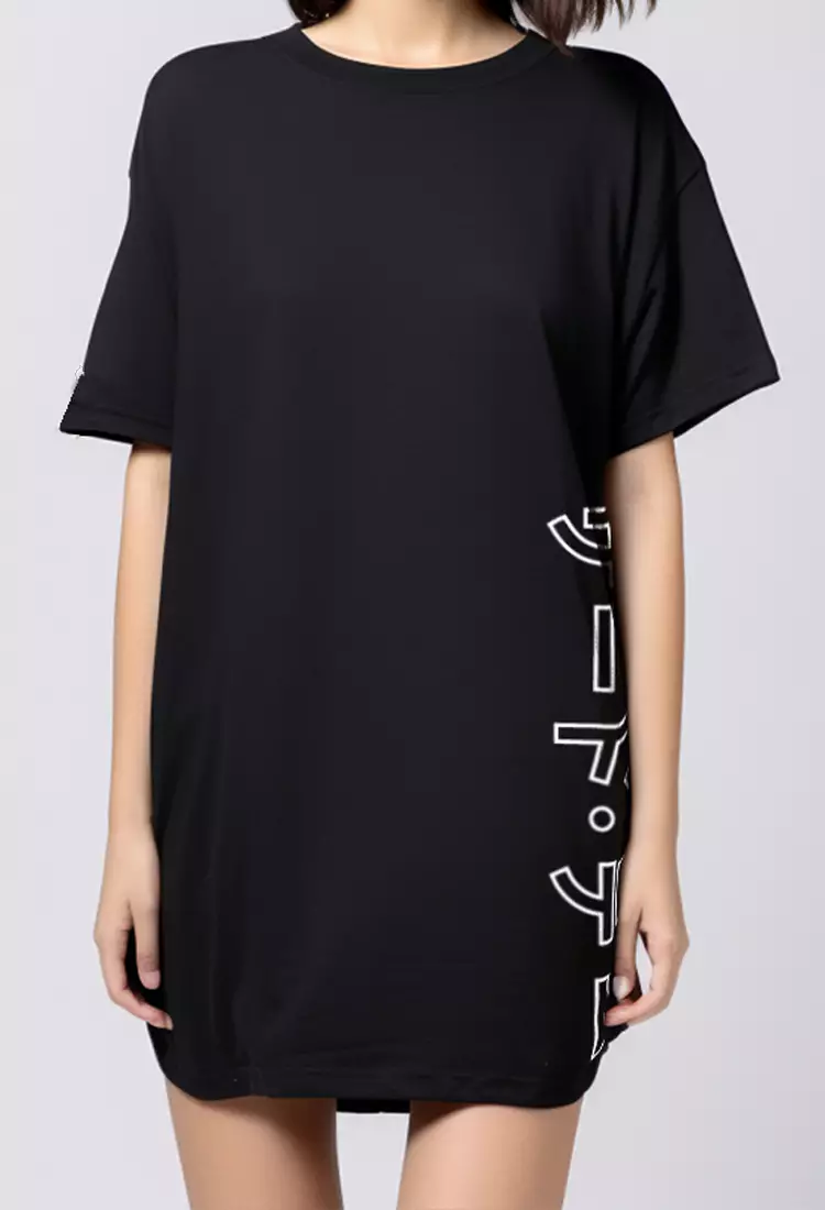 LTE41 LD long Dress katakana outline ver hitam