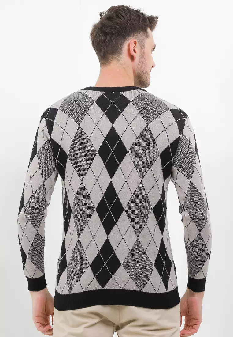 Argyle Oversize Sweater