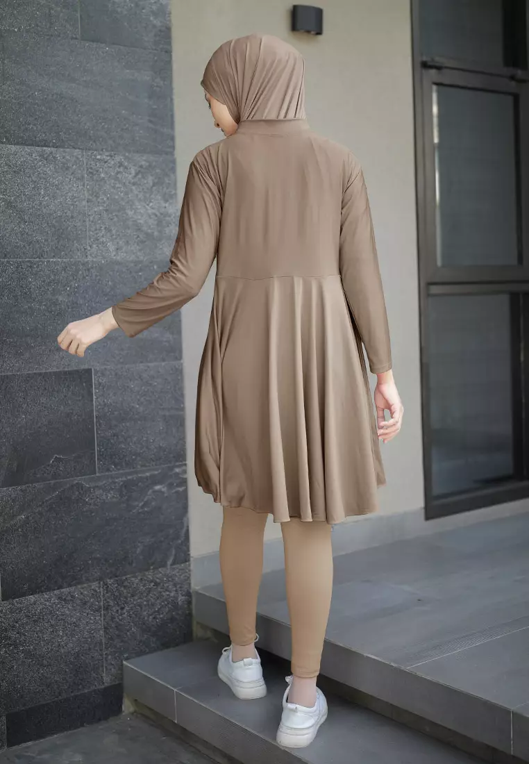 Zelena - Atasan Olahraga Wanita Ivy Longsleeve Tunic Bigsize