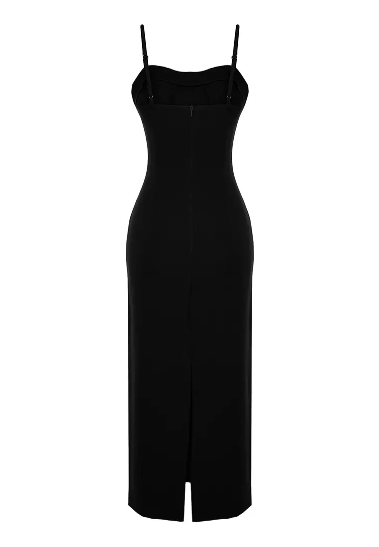 Slit Bodycon Midi Dress