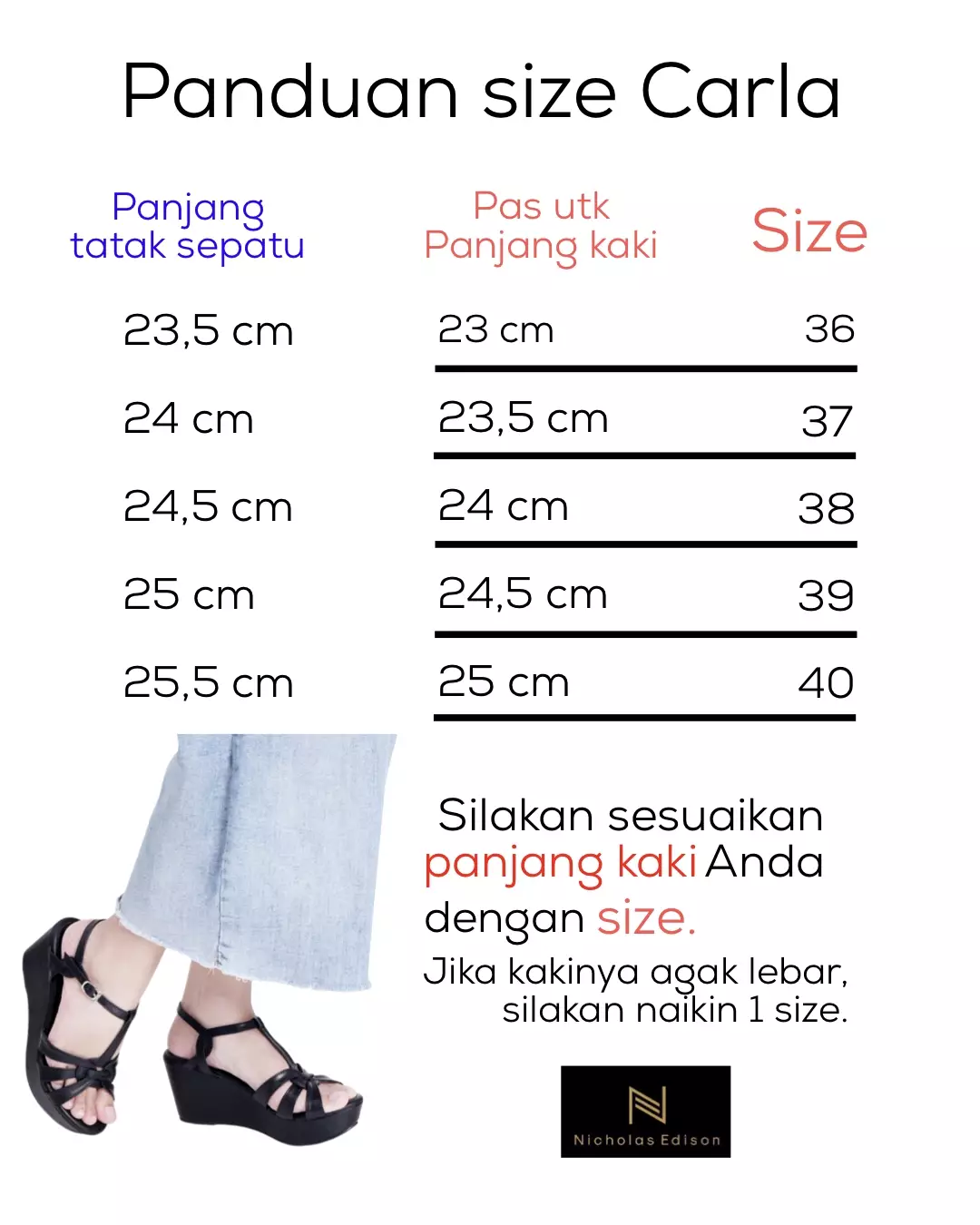 Wedge Carla Black