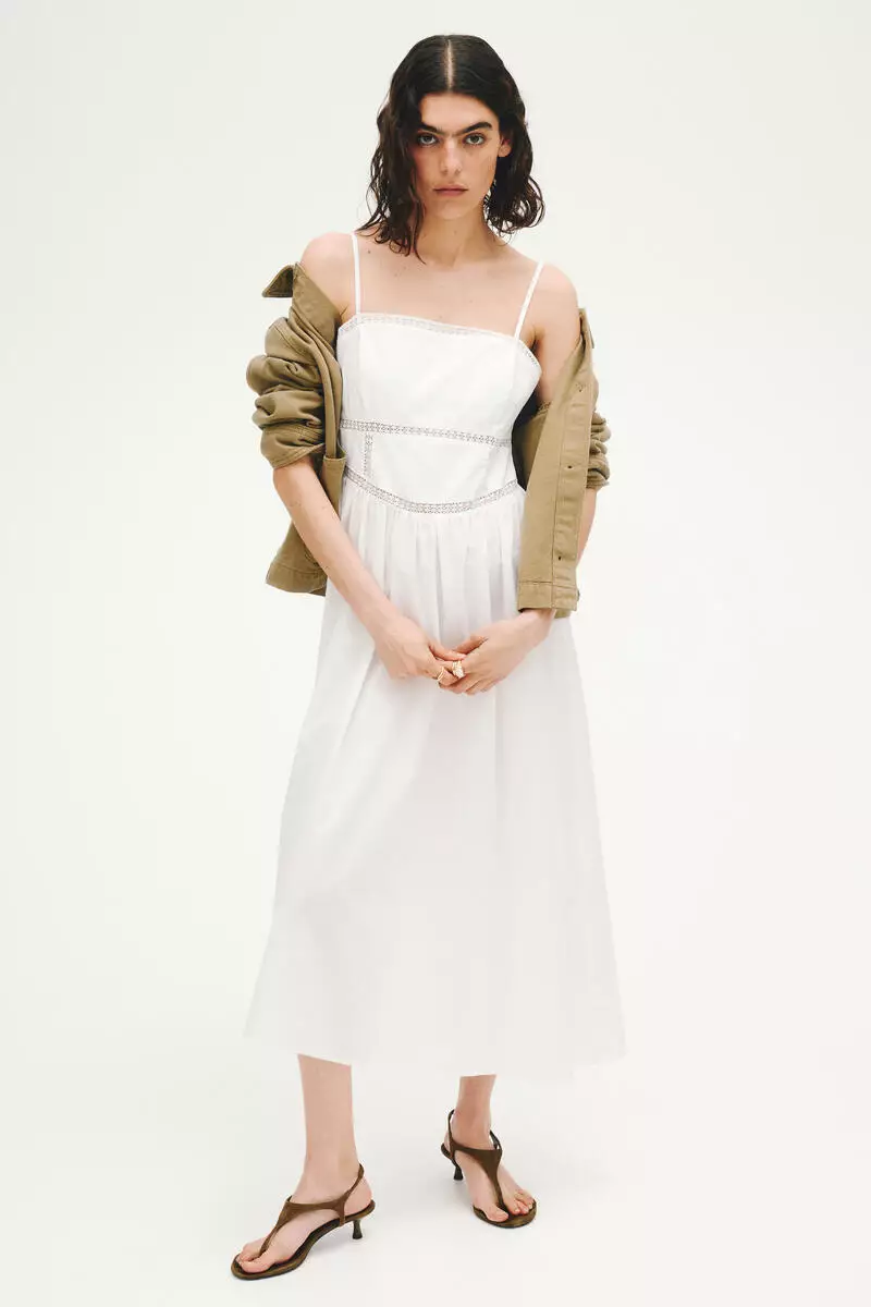 Tie-strap cotton dress