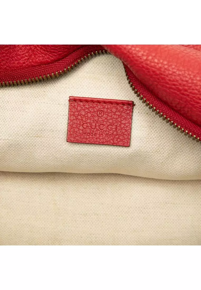 Pre-Loved Gucci Grained Calfskin Logo Belt Bag