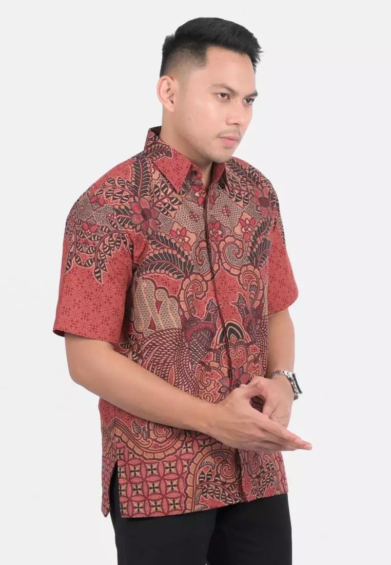 kemeja batik pria lengan pendek  KAWUNG ASMORO