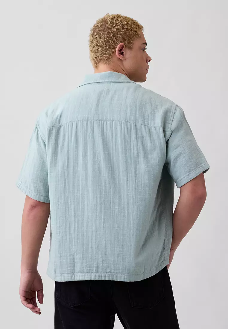 Short Sleeve Boxy Gauze Shirt