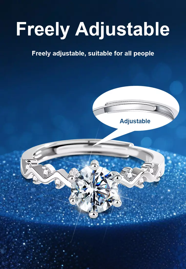 Cincin Wanita Elegan Fashion Style Perhiasan Cewek Free Size Dilapisi Platinum Anti Luntur OGR006