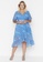 Trendyol blue Plus Size Belted Woven Dress 8DA0BAA0B27180GS_4