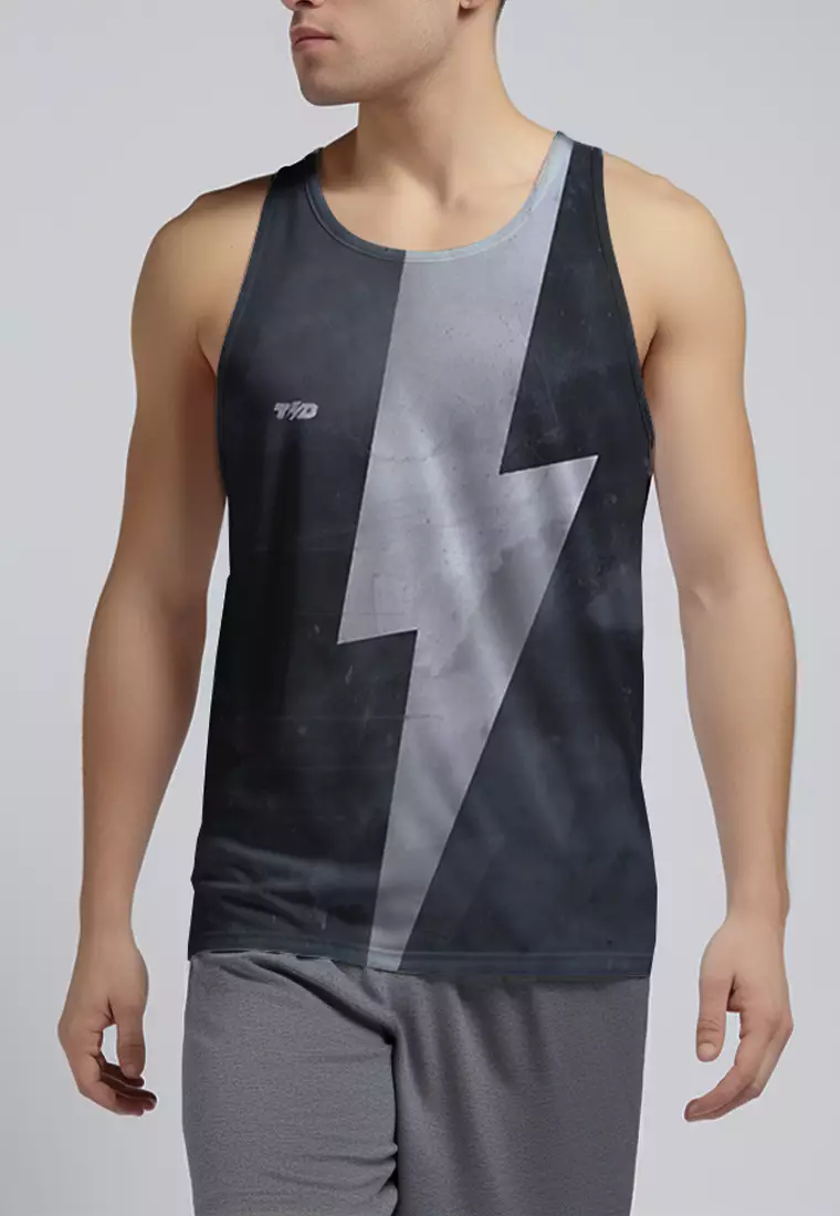 MSA67 singlet running pria tdbolt "speed endurance" hitam airdrylite