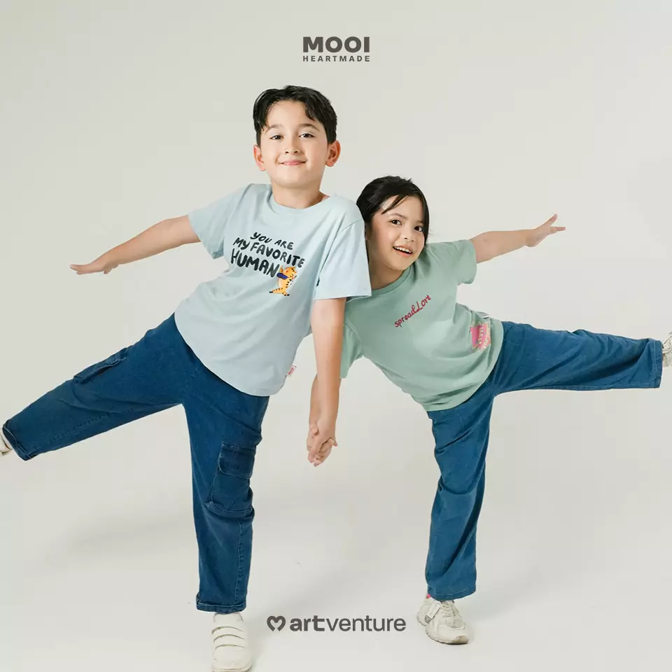 Mooi Artventure x Illustrator Tshirt Graphic Tee Kaos Anak - EVANADITYA - SK BLUE