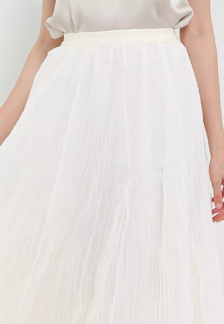 Assym Pleated Long Tutu Skirt