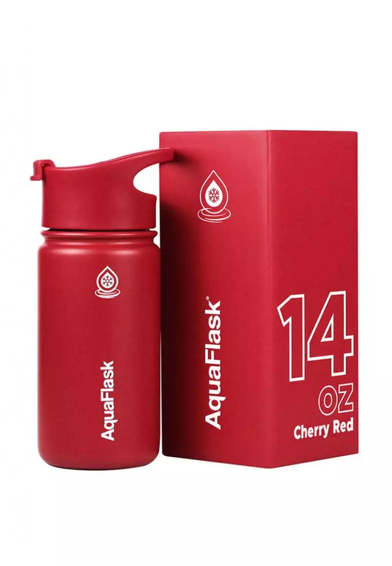 Discount on Aquaflask  shoes - SKU: 14oz  (V2) Wide Mouth Water Bottle Cherry Red