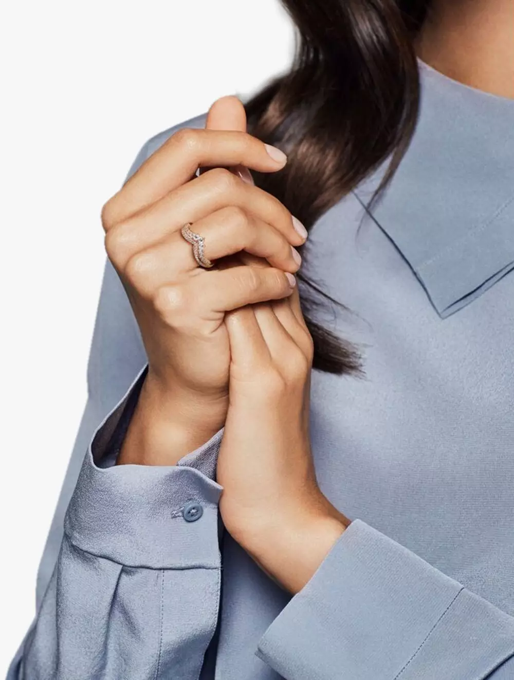 Crown sterling silver ring with clear cubic zirconia