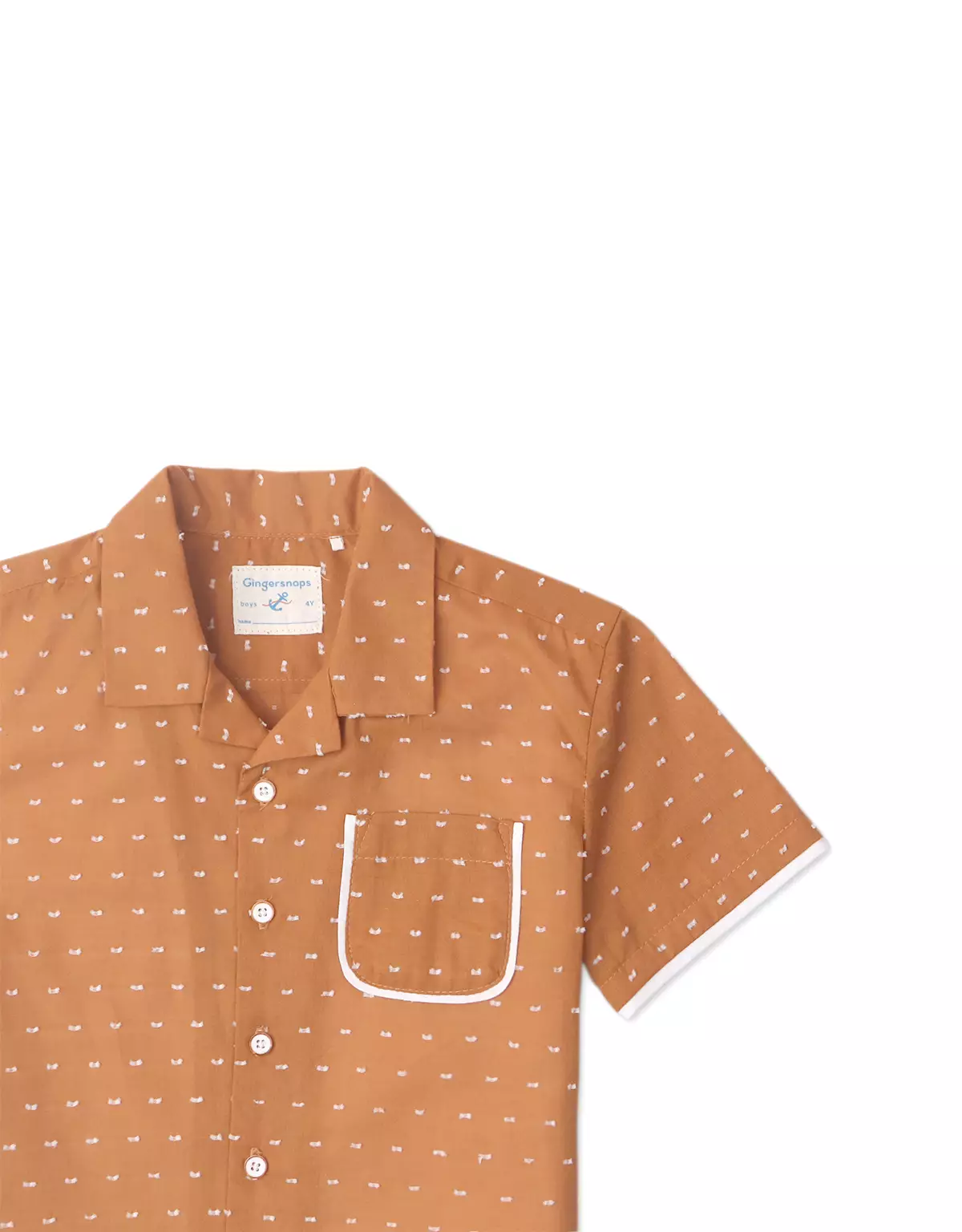 Gingersnaps Lido Reveries Woven Shirt - Kemeja Anak Laki-laki (Orange)