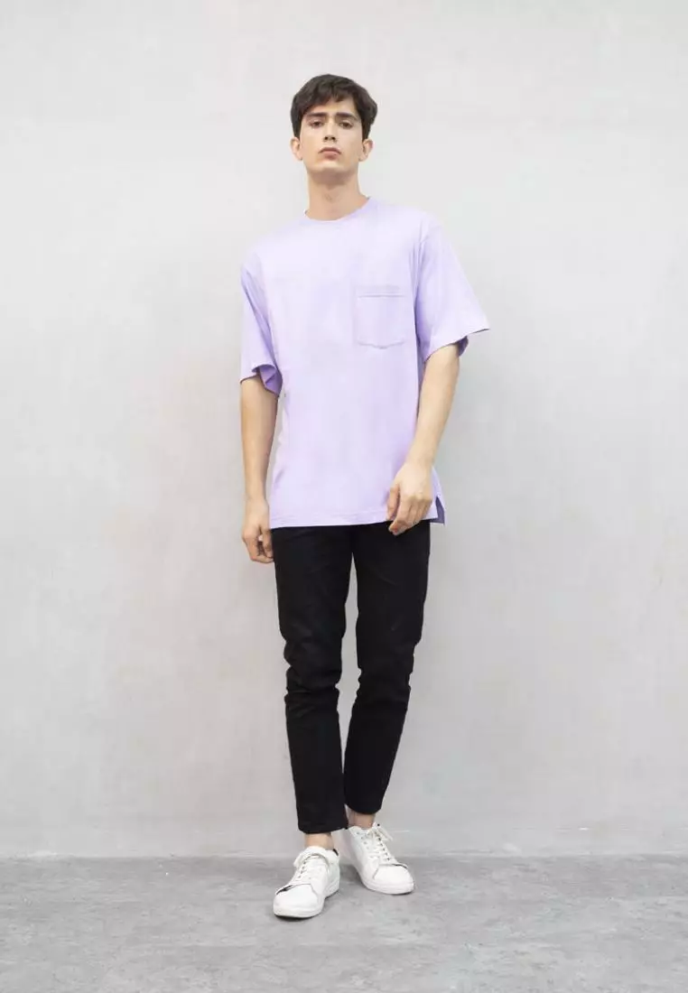 kaos oversized polos oversize shirt lilac