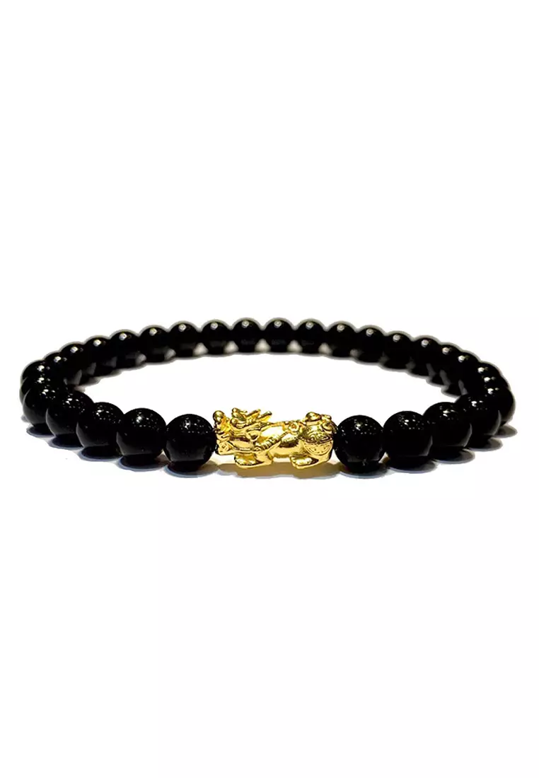 Buy LITZ SPECIAL LITZ 999 24K Gold PiXiu with Agate Bracelet