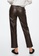 Mango brown Leather-Effect Elastic Waist Trousers 4FADEAAB5F344BGS_3
