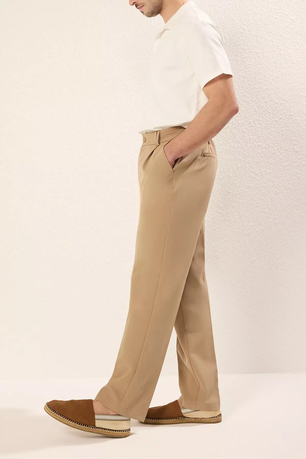 Baggy Fit Wide Leg Trousers