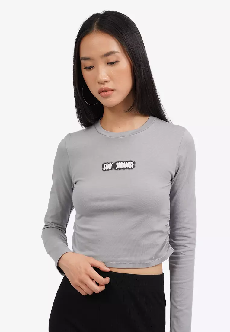 Long Sleeve Top with Side Ruched