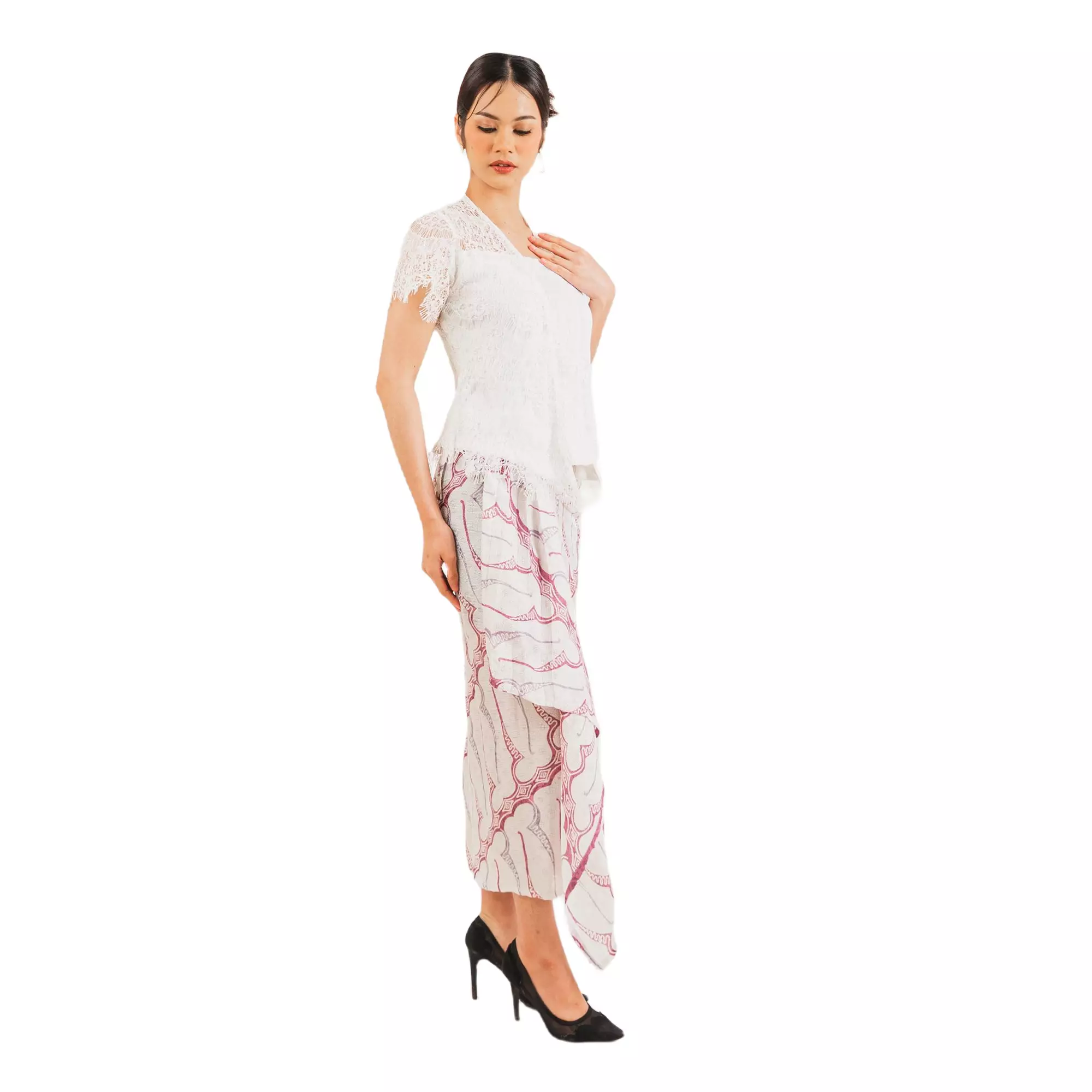 Kebaya Wanita - Bhatara Batik Kebaya Lace - Baju Batik Modern Lengan Pendek