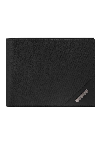 CROSSING black Crossing Riforma Slim Leather Wallet With Coin Pocket [5 Card Slots] RFID - Black D504DAC12B5290GS_1