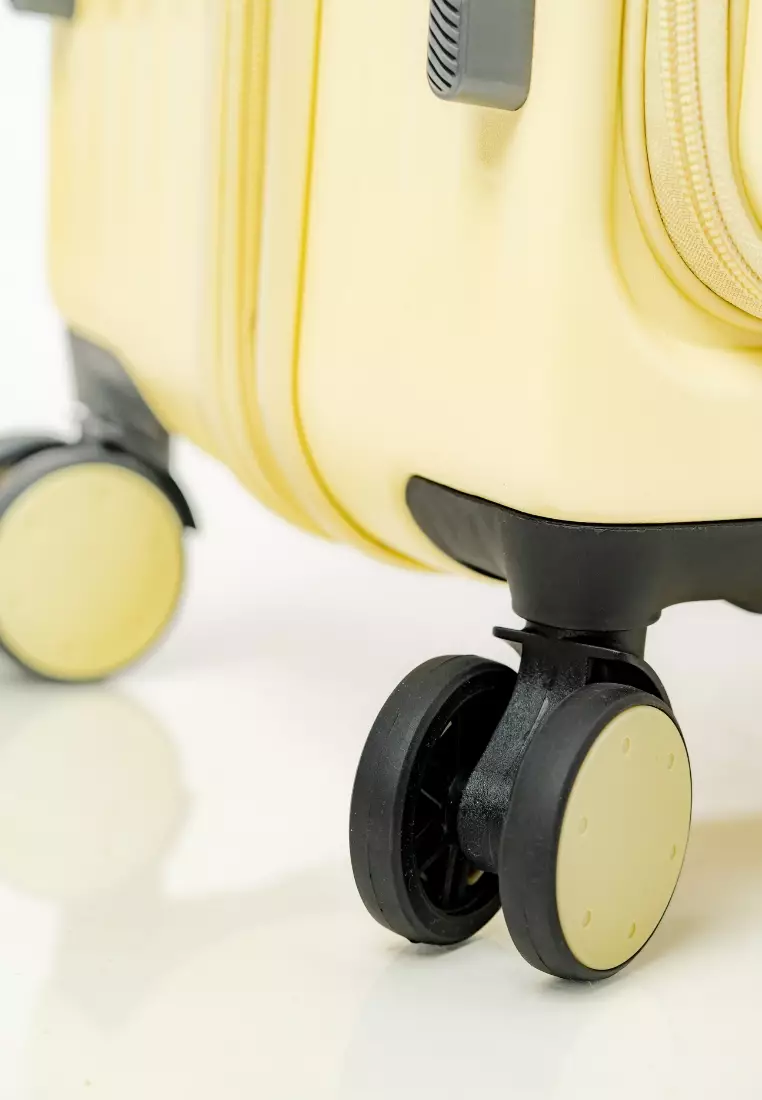 Alpha 20" Small Hard Case Luggage in Butter