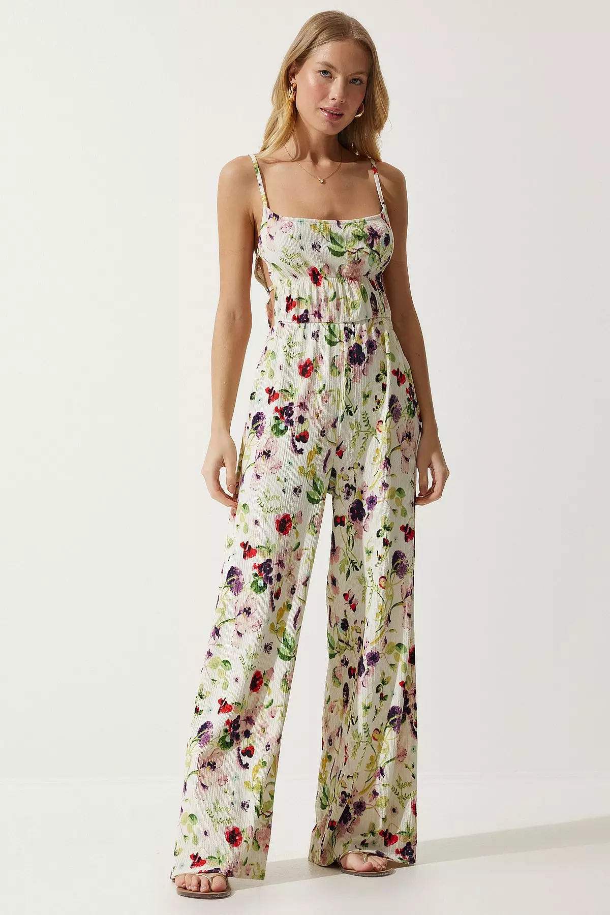 Pattern Cut Out Jumpsuit