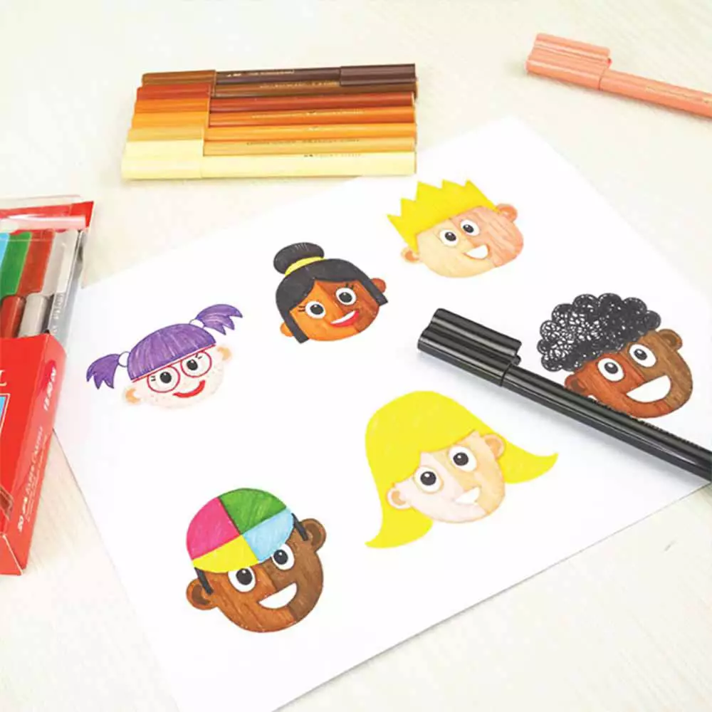 Faber Castell Set 10 Pcs Spidol Connector Skin Tone