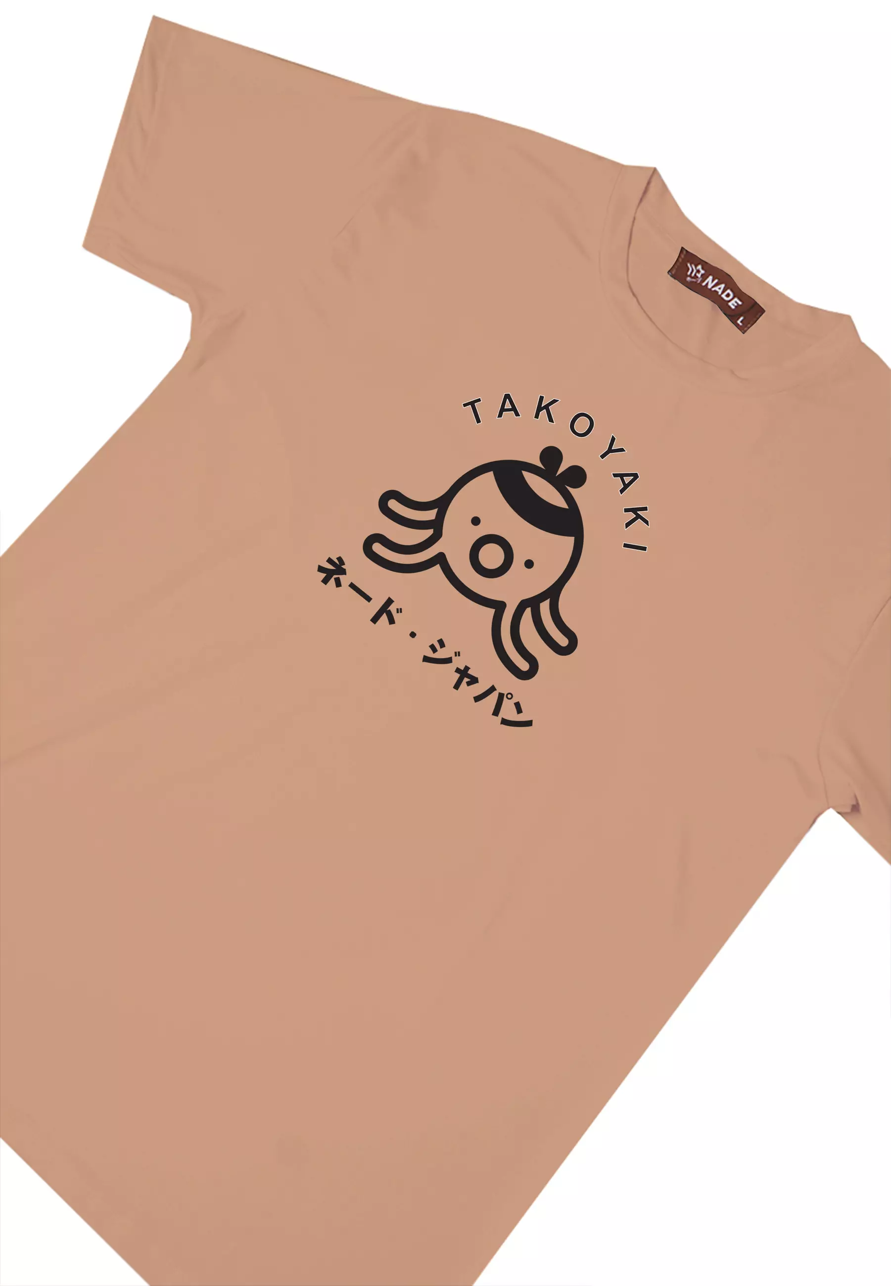 NTD36 kaos slim fit anti kusut drifit stretch takoyaki khaki