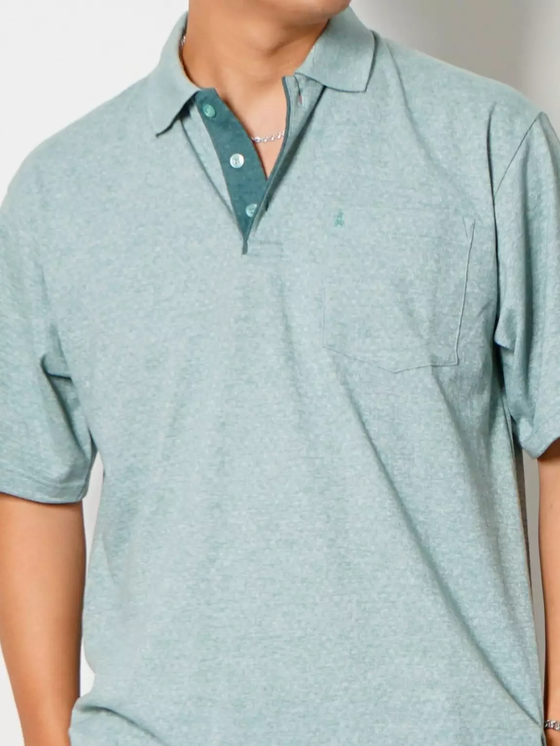 Andre Michel Polo Shirt Lengan Pendek Hijau Soft 3419