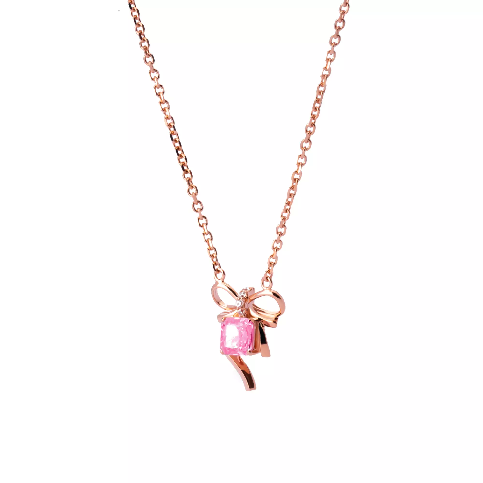 Kalung Serut Emas 7k - Coquette Gold Necklace - Pinky Crush Collection - Juene Jewelry